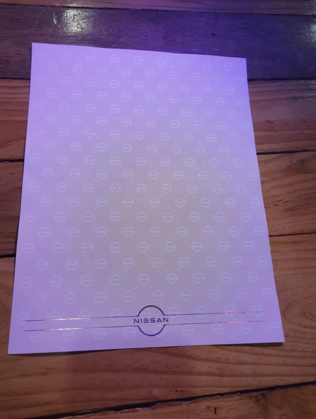 Papel seguridad nissan - papel seguridad