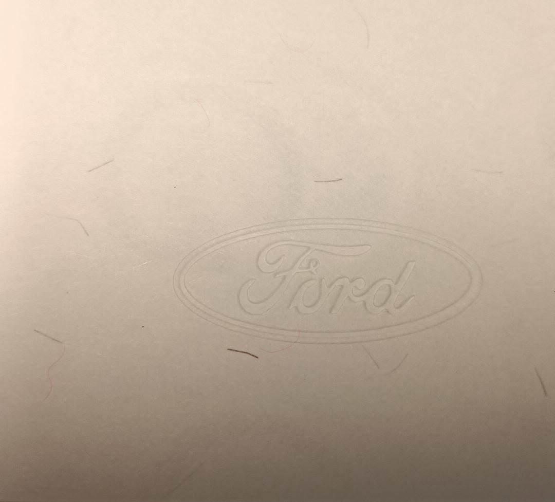 Papel seguridad relieve ford - papel seguridad