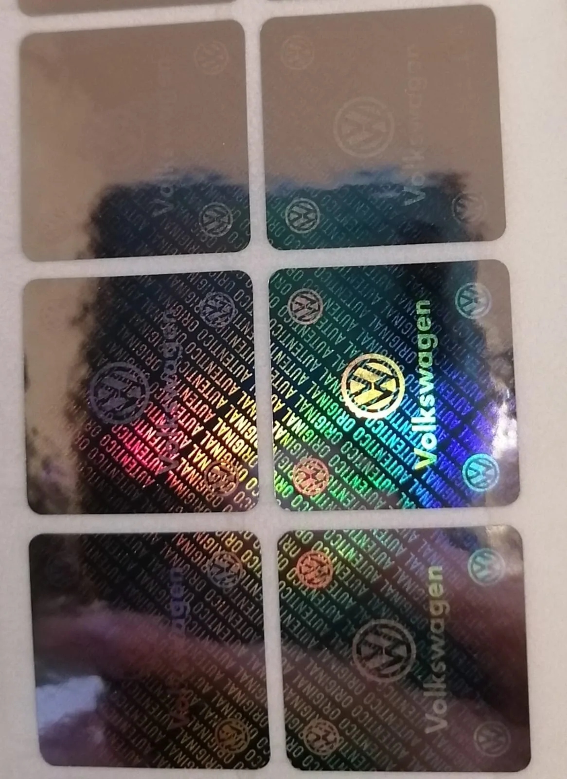 Holograma para documentos y facturas, pegado en frio - holograma 2