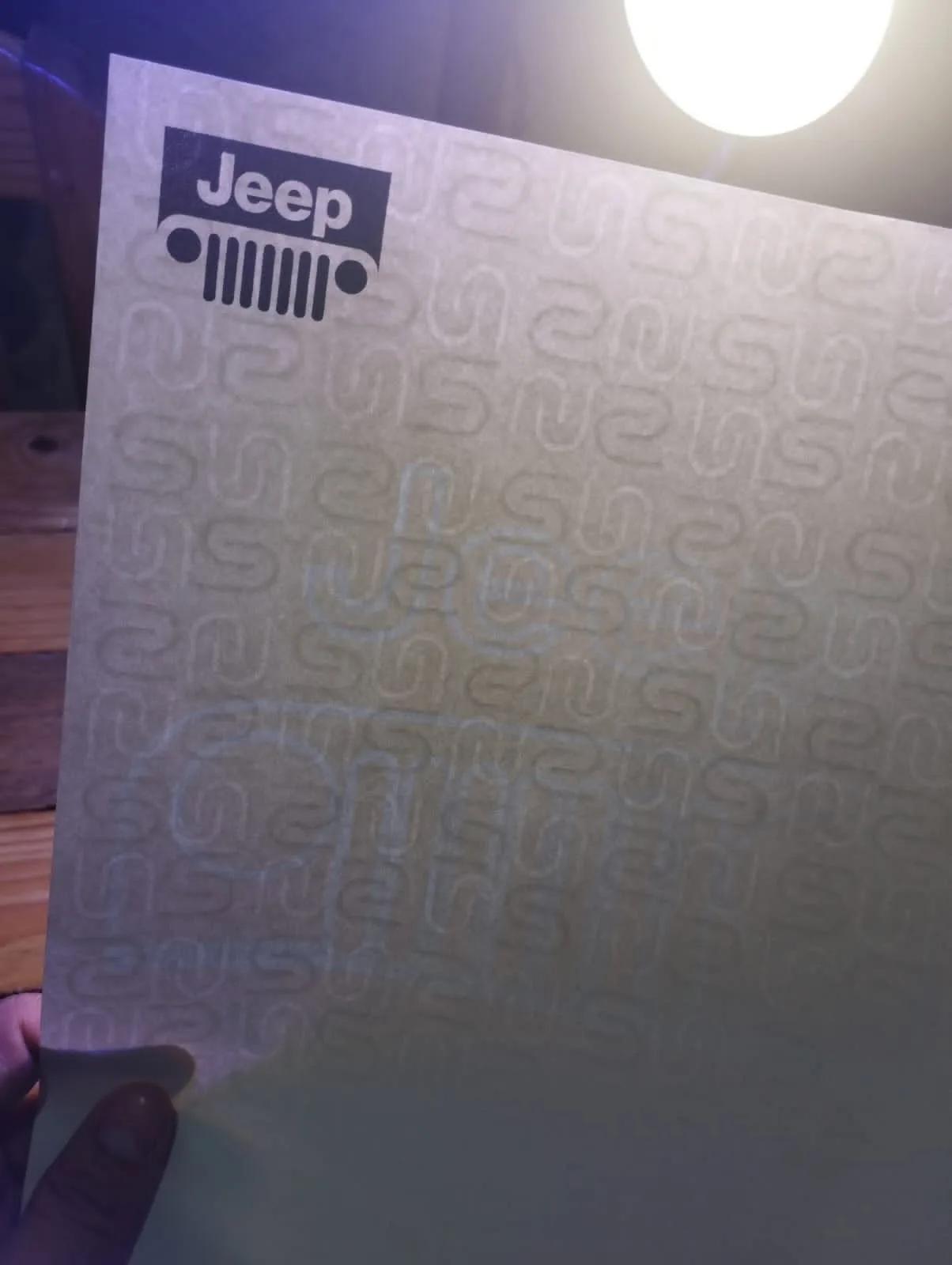 Papel seguridad jeep - papel seguridad