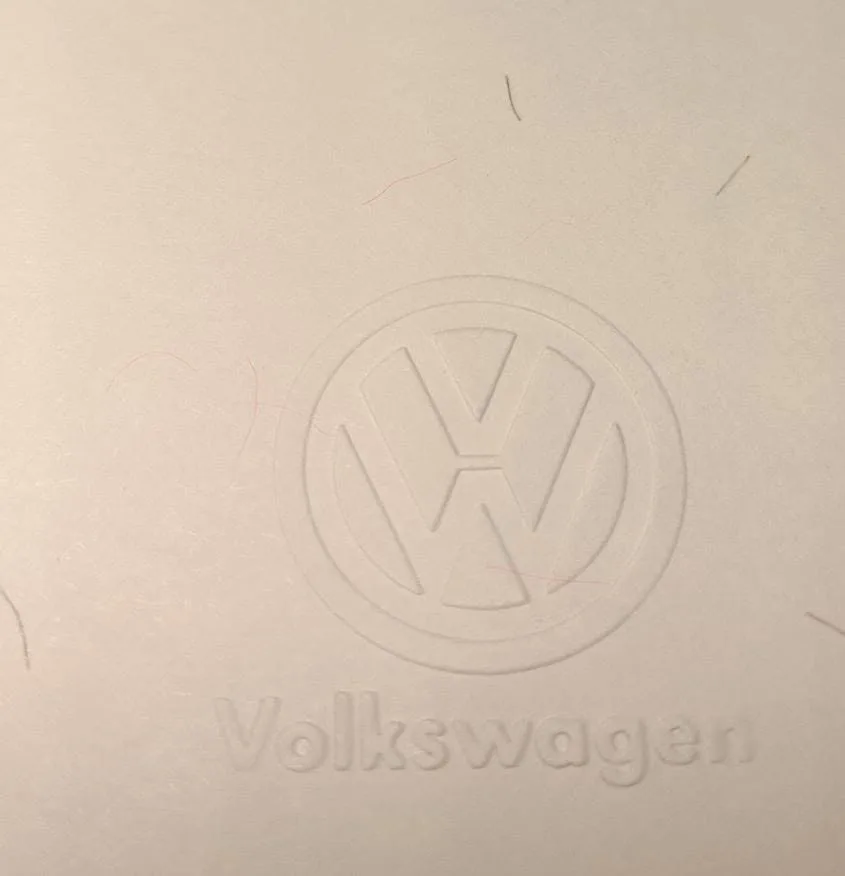 Papel seguridad volkswagen realce