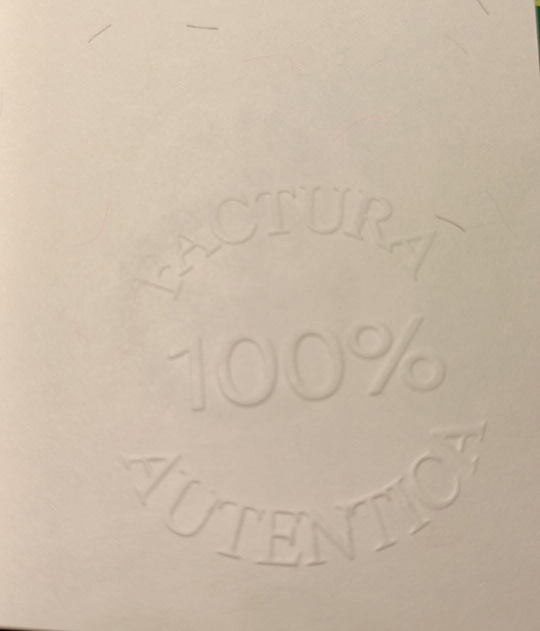 Papel seguridad con realce factura