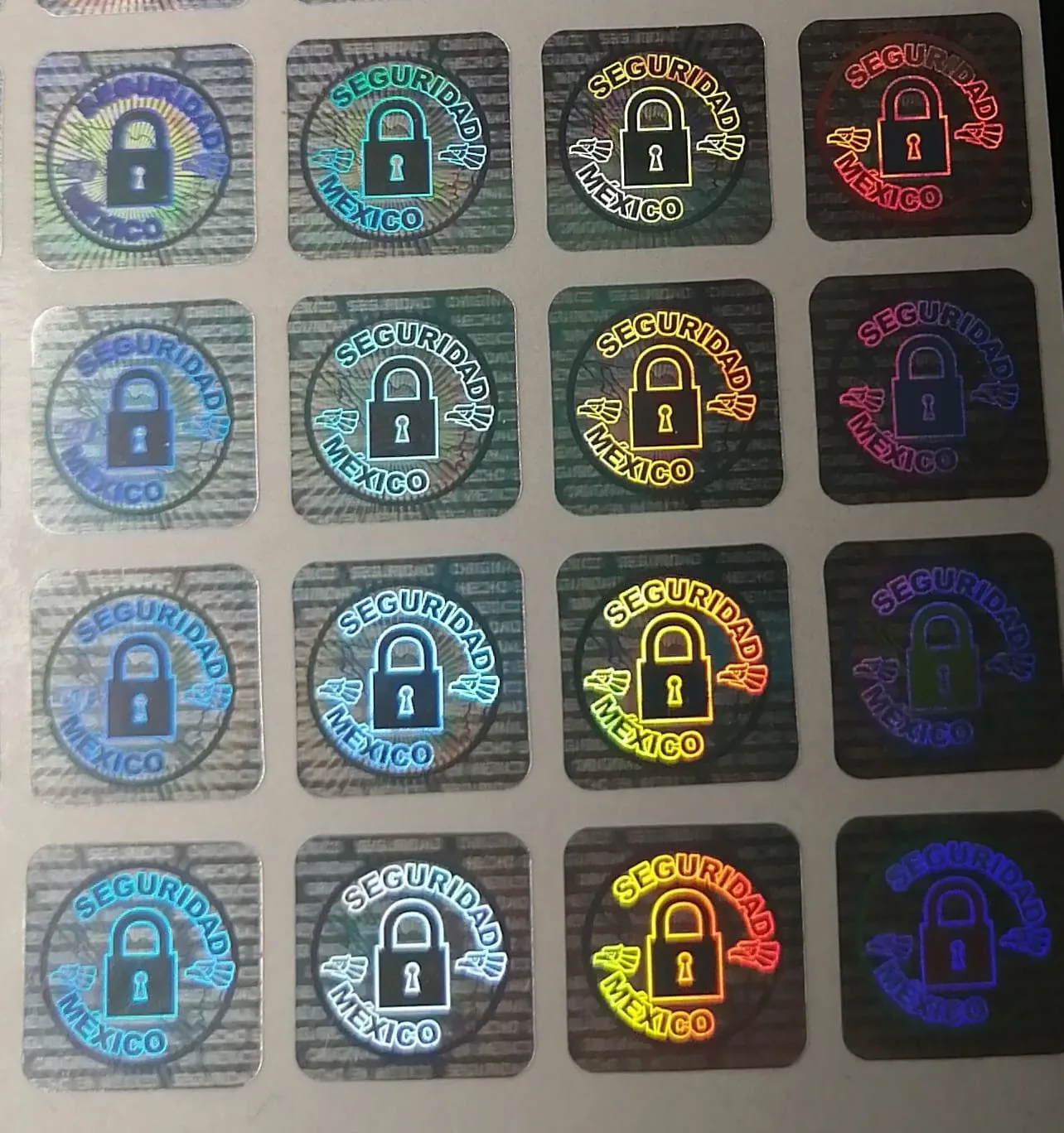 Cuadrito holografico seguridad mexico - holograma