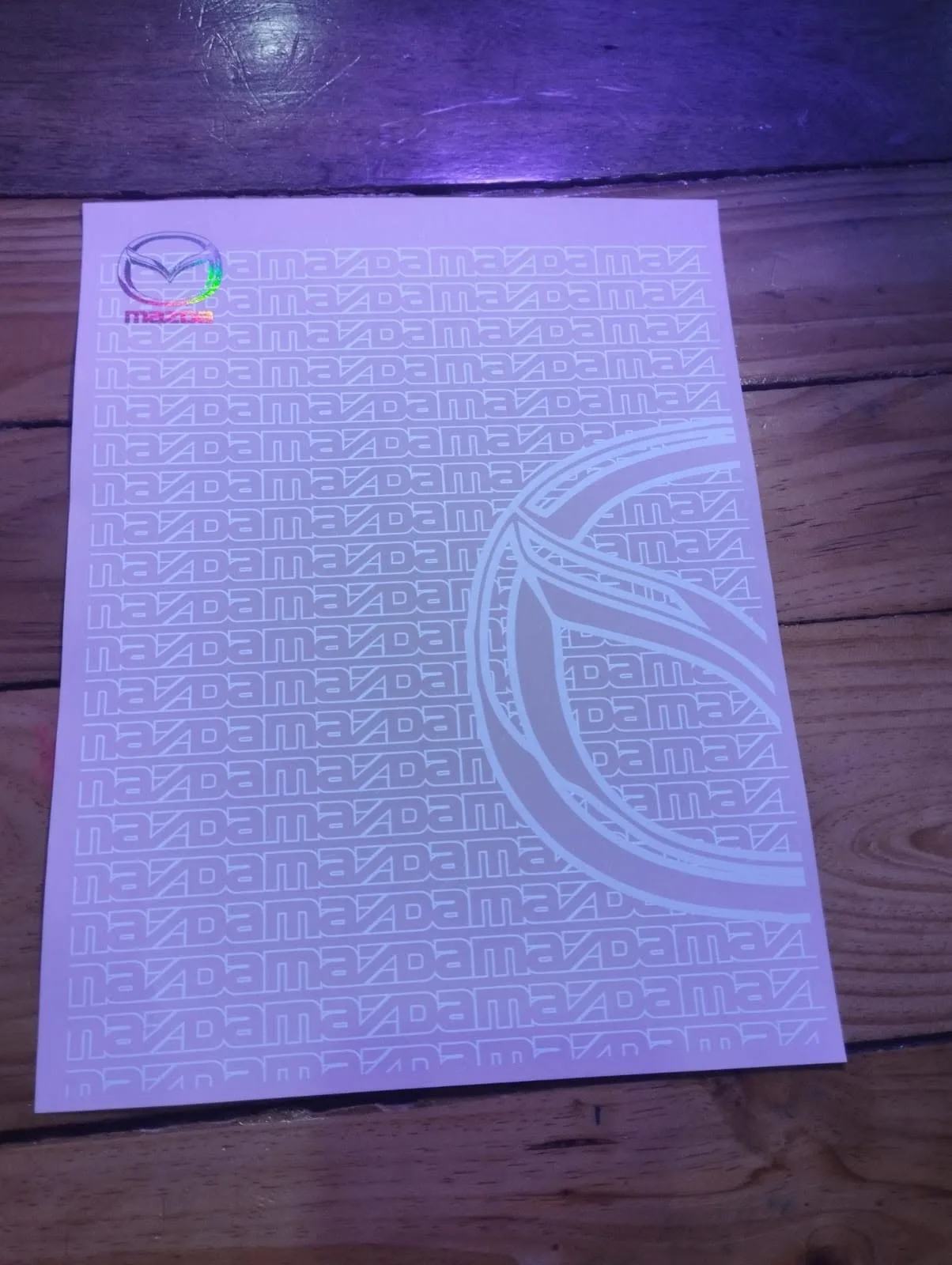 Papel seguridad mazda - papel seguridad 2