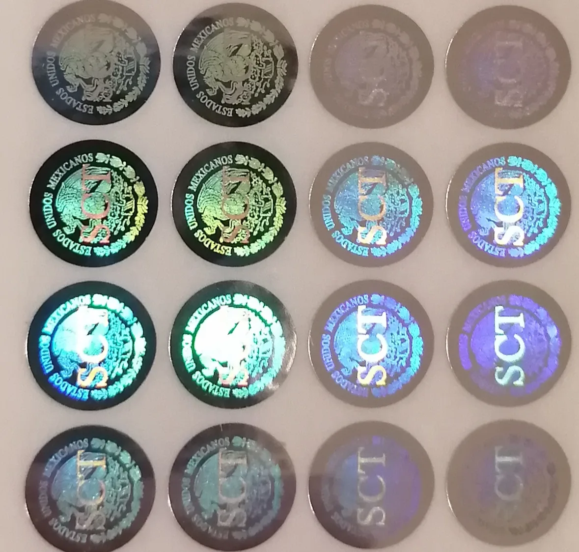 Circulito holografico escudo nacional s-c-t - holograma