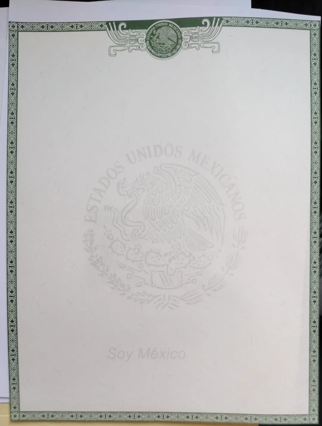 Hoja actas de nacimiento, defuncion, matrimonio etc